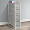 Sorbus 4 Drawers Narrow Dresser - with Steel Frame, Wood Top & Easy Pull Fabric Bins for Small Spaces, Closets, Bedroom, Bathroom & Laundry